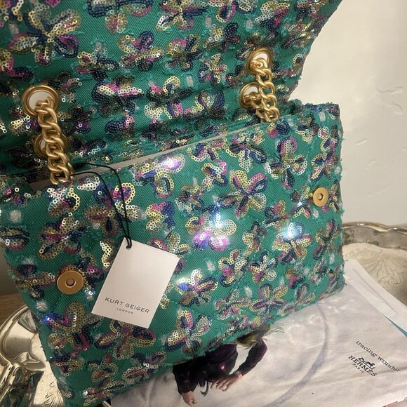 Kurt Geiger Women's Handbags Sparkling Crossbody Bag with Chain Strap - Picture 6 of 7